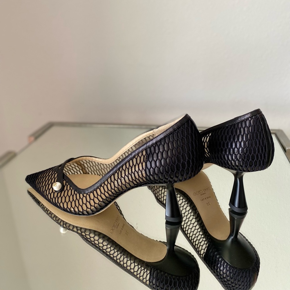 New JIMMY CHOO Rosalia 65 Mesh Pumps 36 $1,095 - Picture 8 of 13